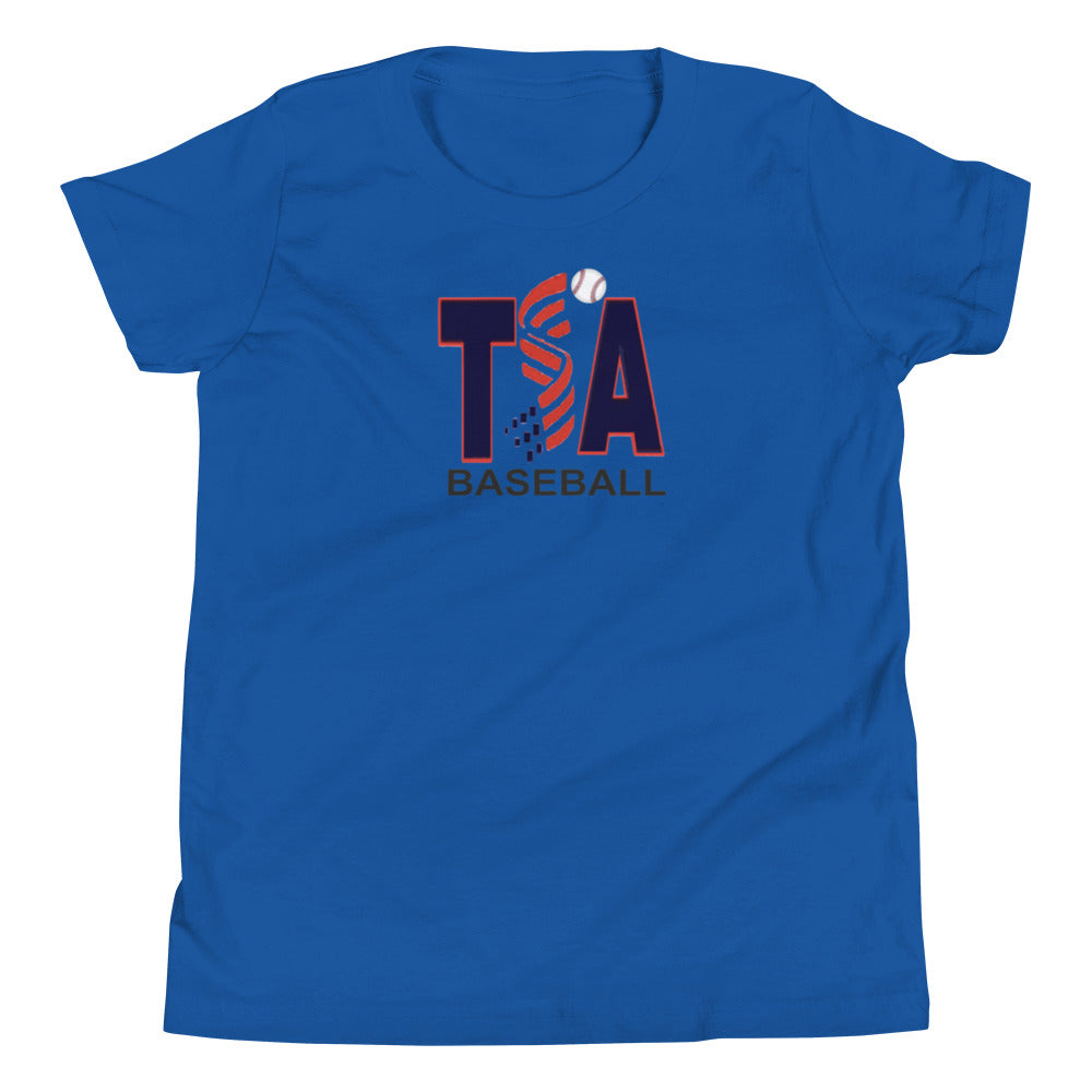 T.S.A. Baseball. "Multi Color Options" 100% Cotton. Youth Short Sleeve T-Shirt