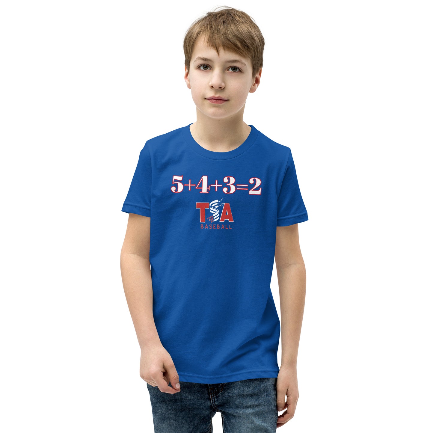 T.S.A. Baseball. (5+4+3=2) Youth Short Sleeve T-Shirt