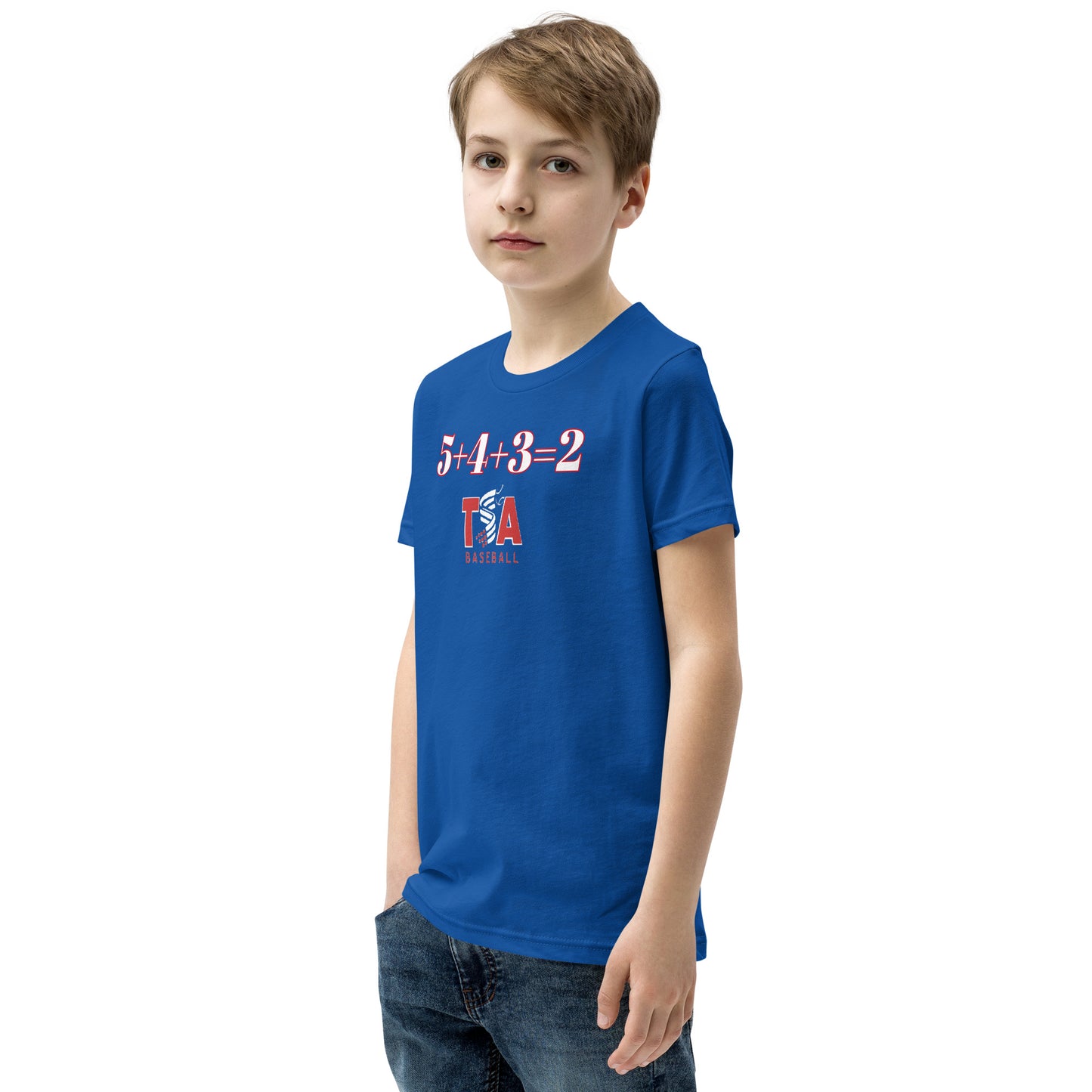T.S.A. Baseball. (5+4+3=2) Youth Short Sleeve T-Shirt