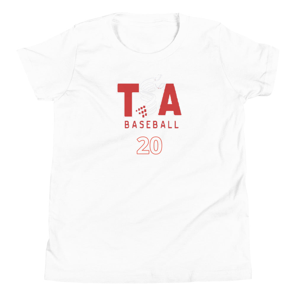 T.S.A. Baseball #20. Multi Colors. Youth Short Sleeve T-Shirt