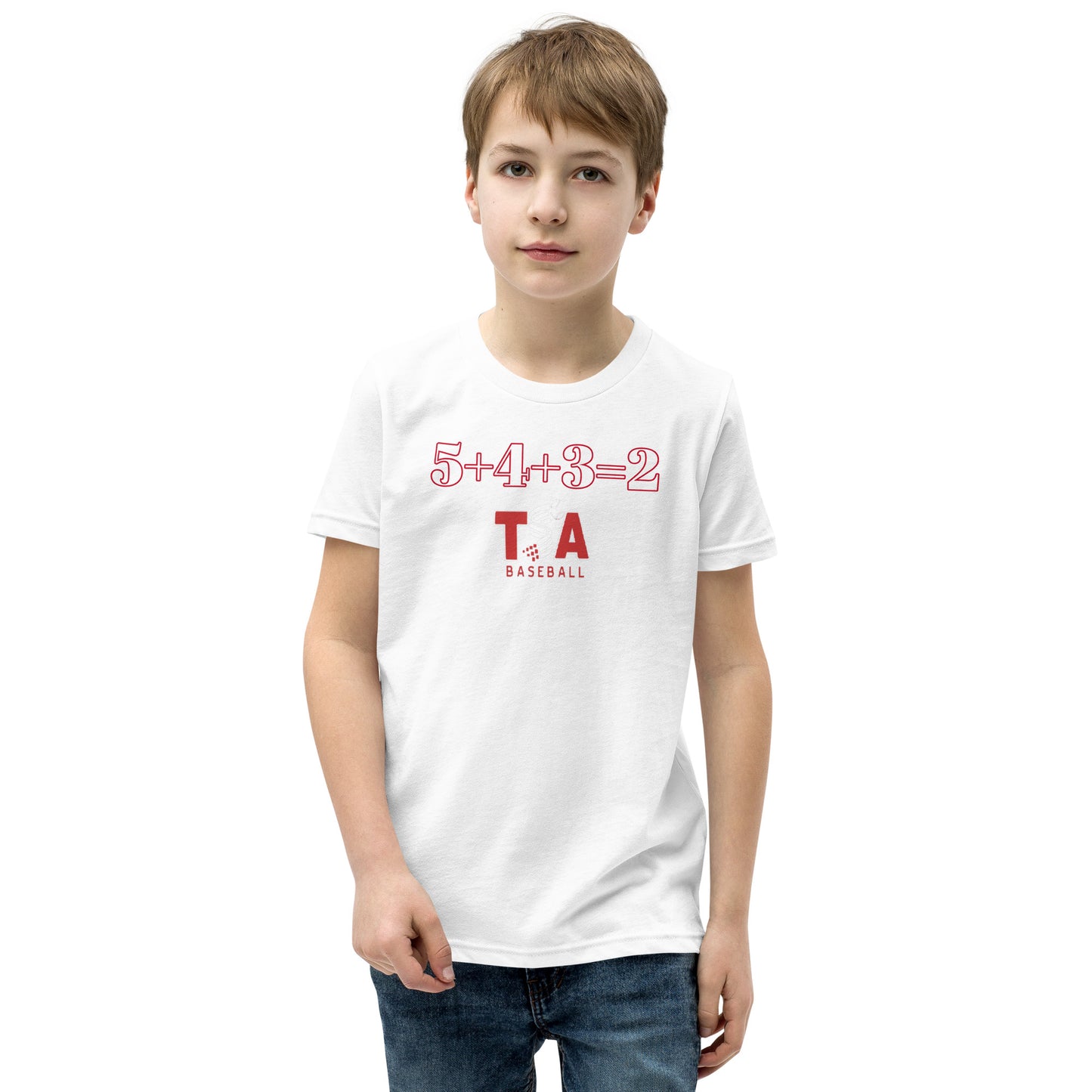 T.S.A. Baseball. (5+4+3=2) Youth Short Sleeve T-Shirt