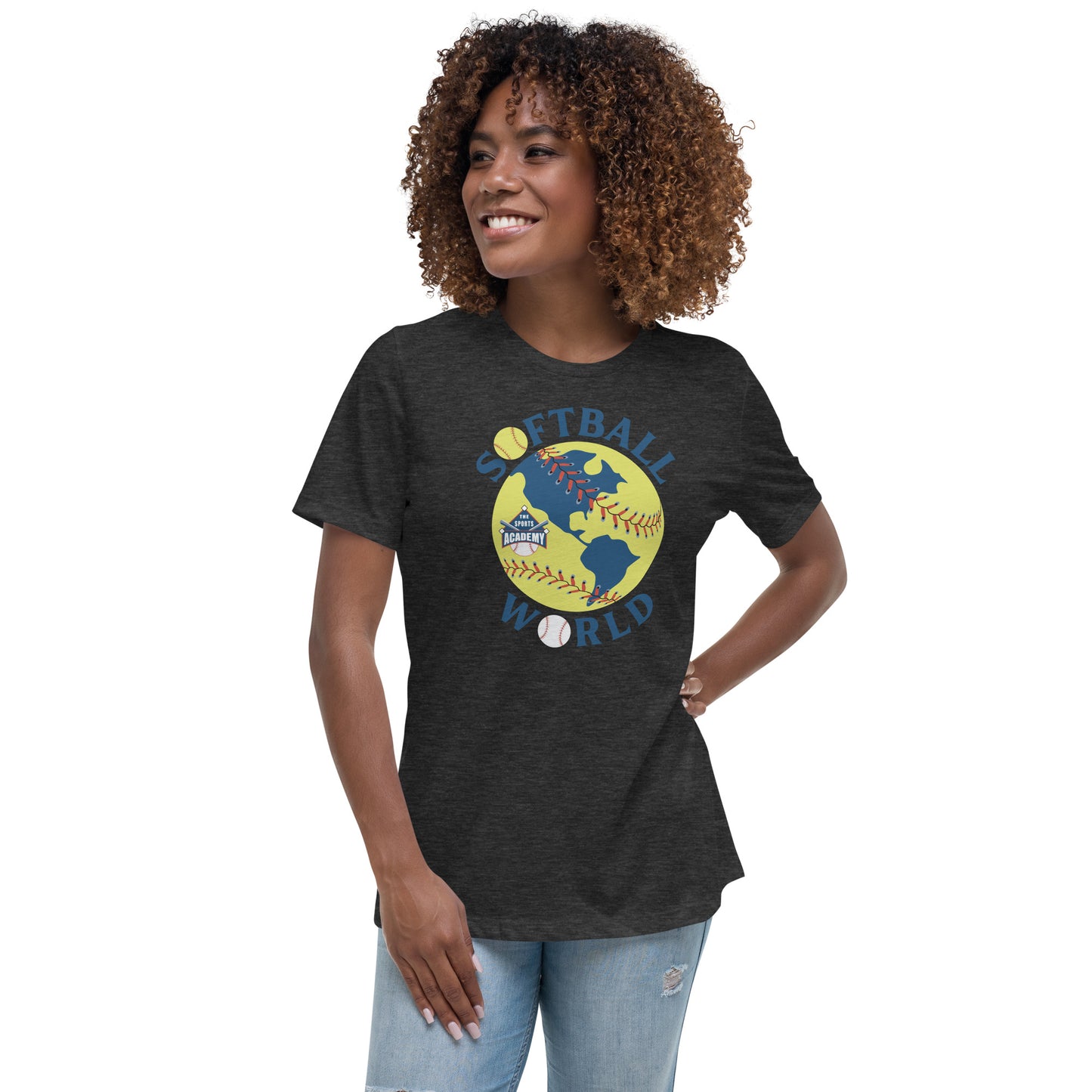 Softball World Logo Women's Relaxed T-Shirt