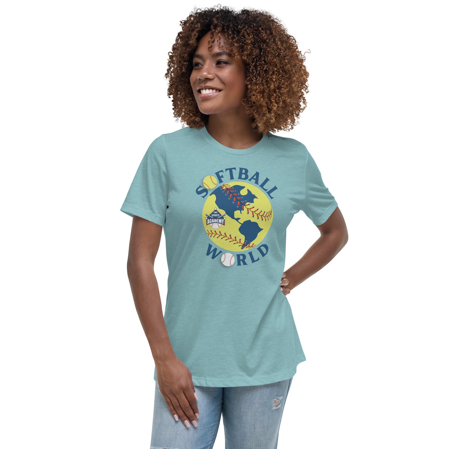 Softball World Logo Women's Relaxed T-Shirt