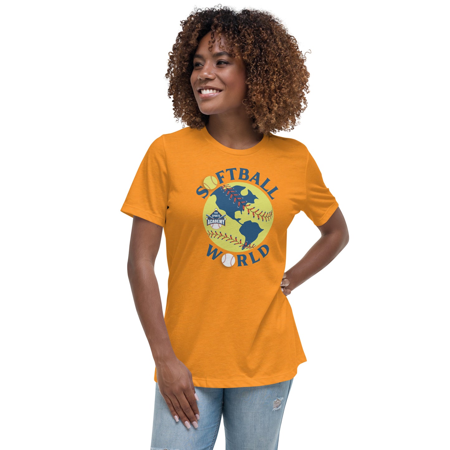Softball World Logo Women's Relaxed T-Shirt