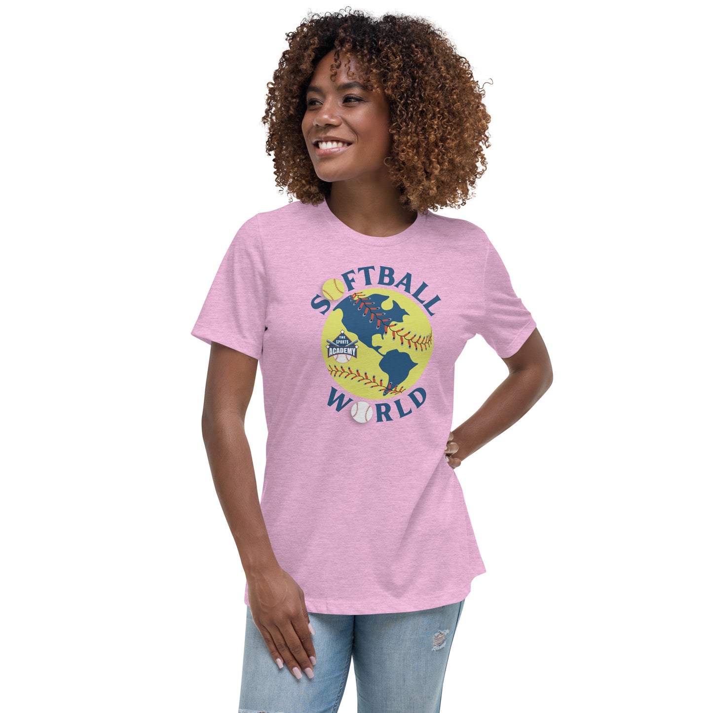 Softball World Logo Women's Relaxed T-Shirt