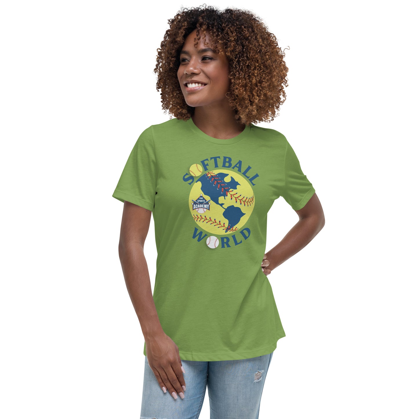 Softball World Logo Women's Relaxed T-Shirt