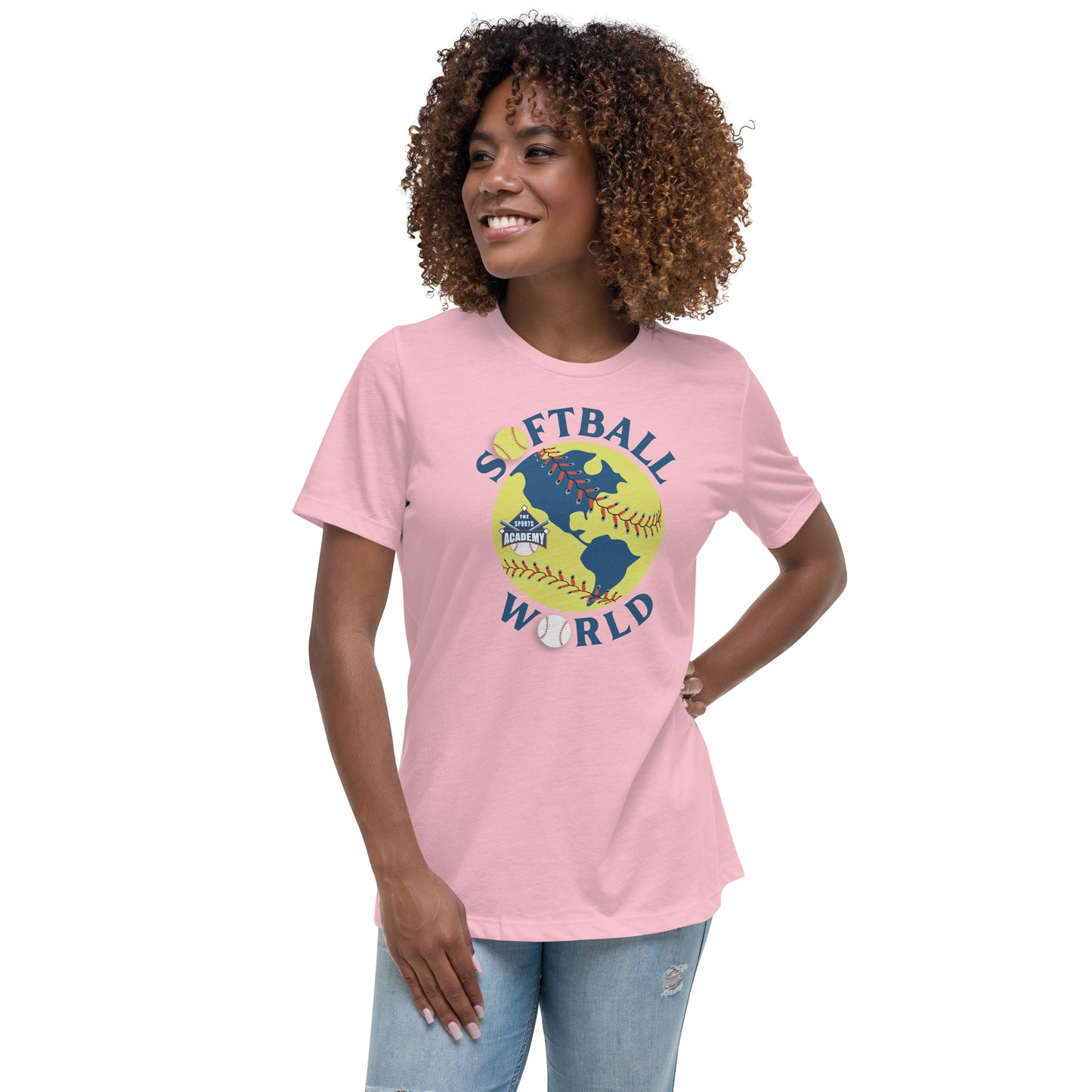 Softball World Logo Women's Relaxed T-Shirt
