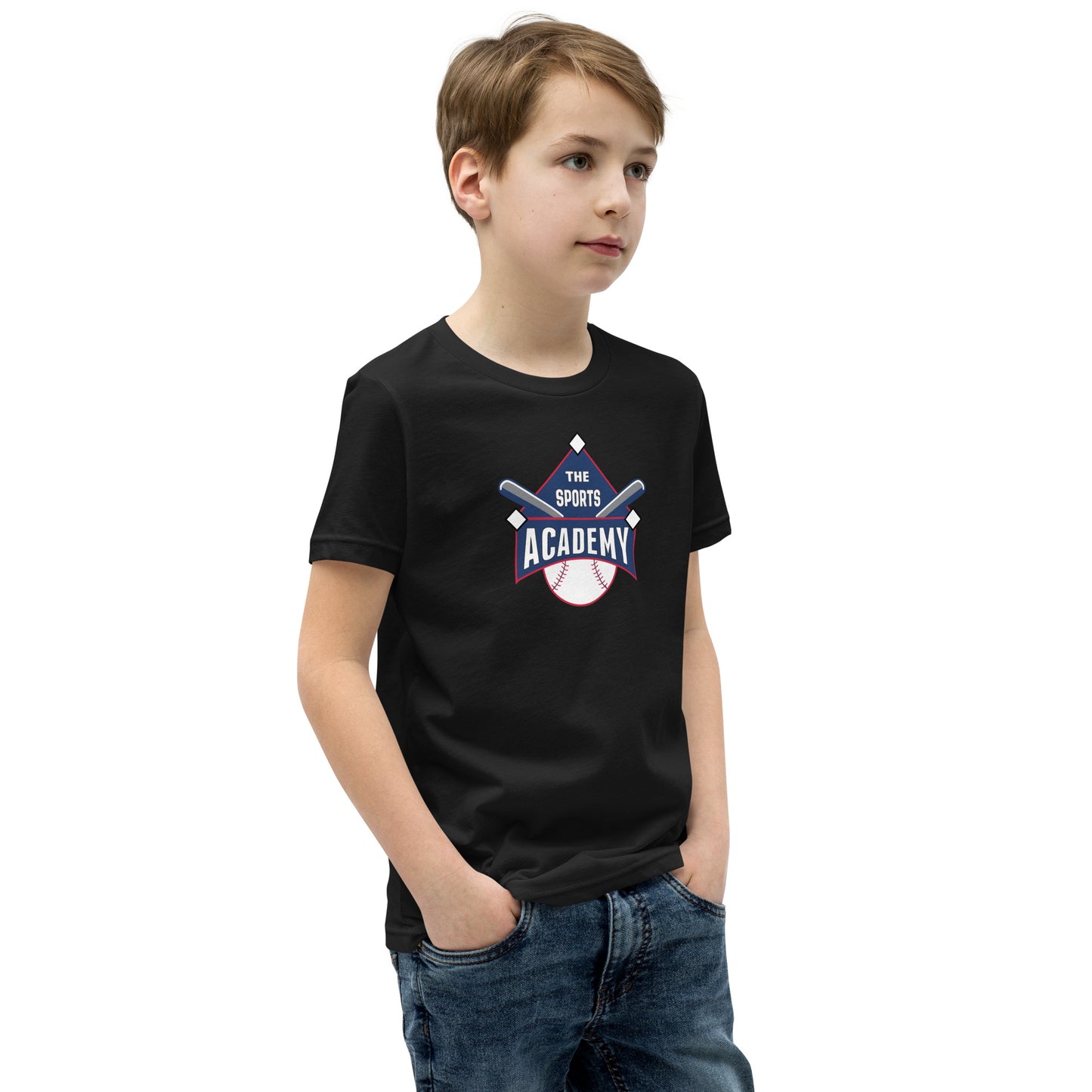 The Sports Academy Logo. Youth Short Sleeve T-Shirt