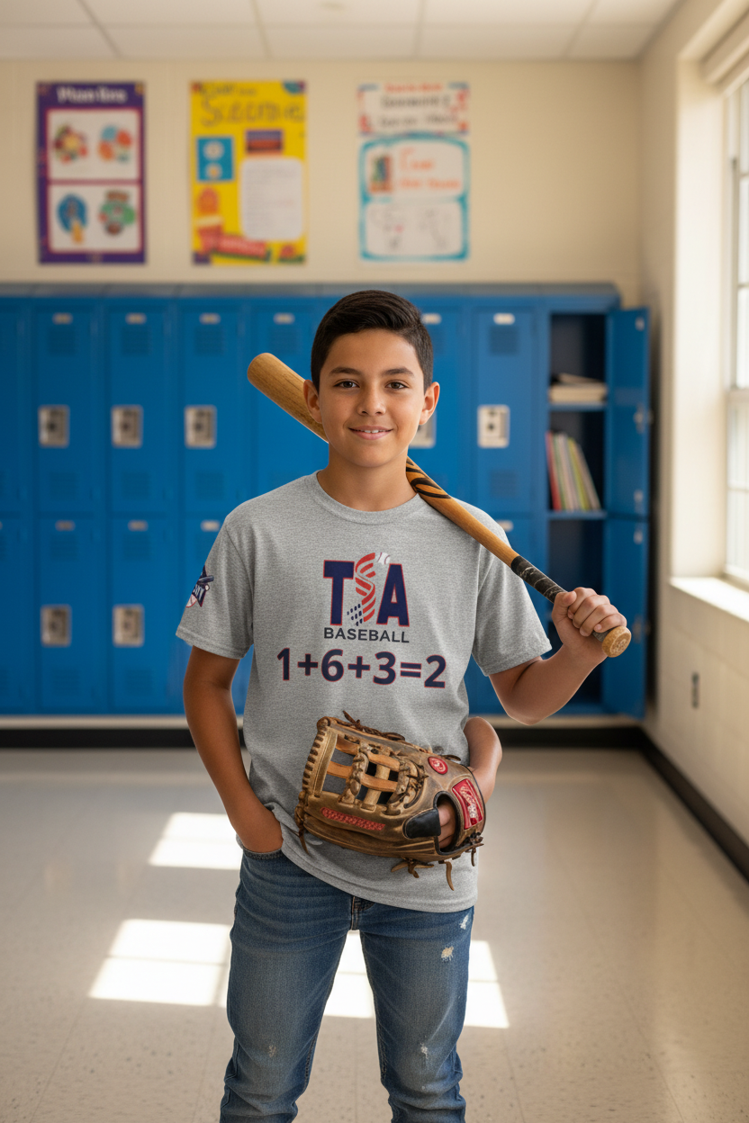 T.S.A. Baseball. 1+6+3=2. Unisex classic tee