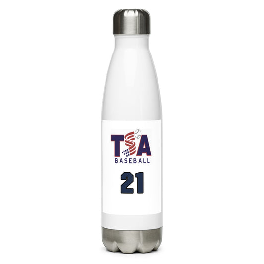 T.S.A. Baseball #21. Stainless steel water bottle