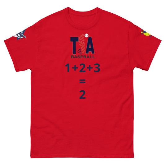 T.S.A. Baseball. 1+2+3=2. Unisex classic tee