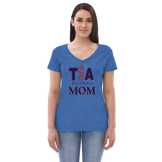 T.S.A. Baseball "Mom" 2024 Women’s v-neck t-shirt